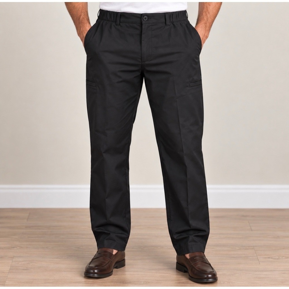Roundtree & Yorke Performance Pants 38x34 Black Good Straight Leg Utility Pocket